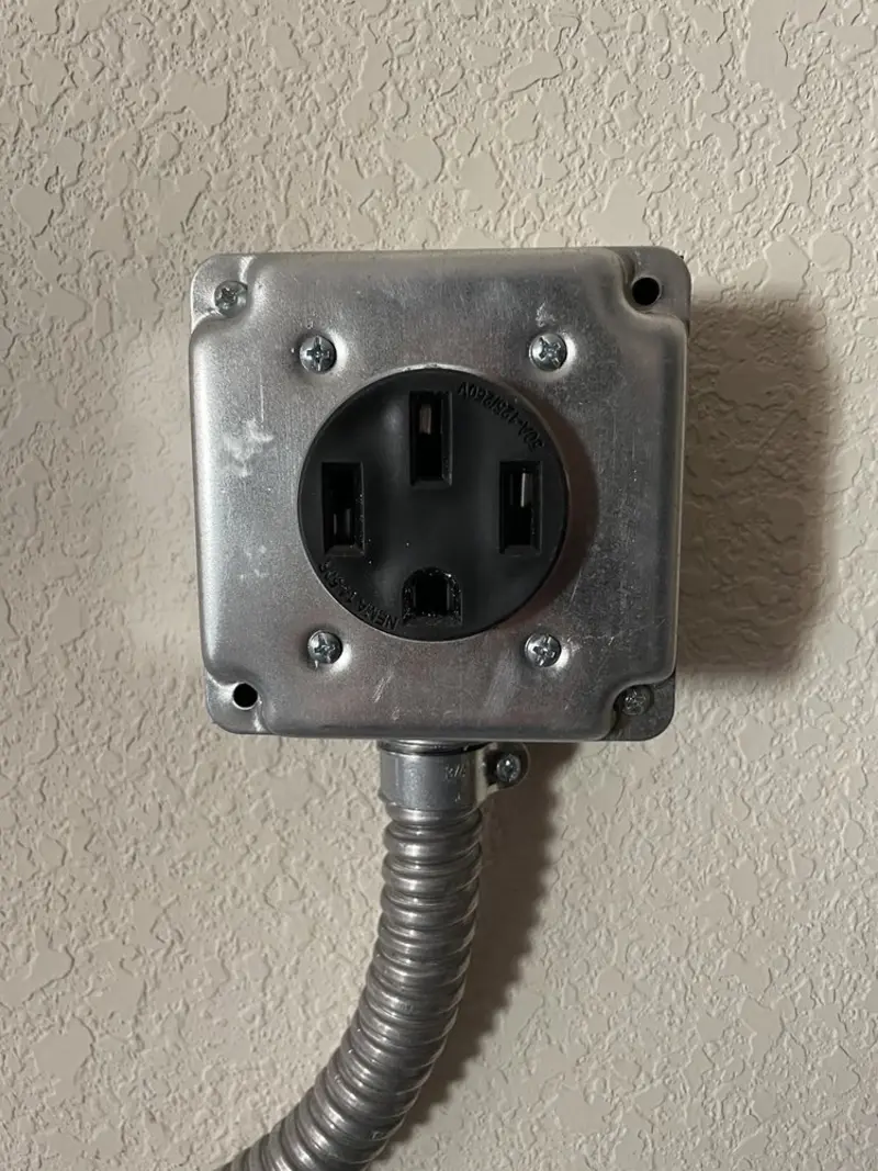 NEMA 14-50 outlet installed for Electrical Panel Upgrade in Eloy